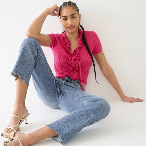 🆕 J CREW 11"  High-Rise 90's Classic Straight Jeans Size 27 BF691 NWT - Picture 2 of 10